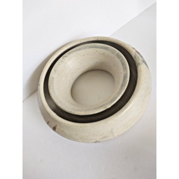 Pottery Pansy Posy Ring Phil Yordy, Conestoga River Pottery, St. Jacobs, Ontario - Picture 5 of 10